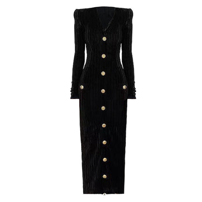 Style Veet Long Sleeves Slimming Dress Dresses