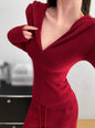 Autumn Simple Comfortable Tight-fitting Cinched Single-breasted Drawstring Trousers Suits