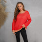 Women's Spring Round Neck Pullover Long Sleeve Sweaters