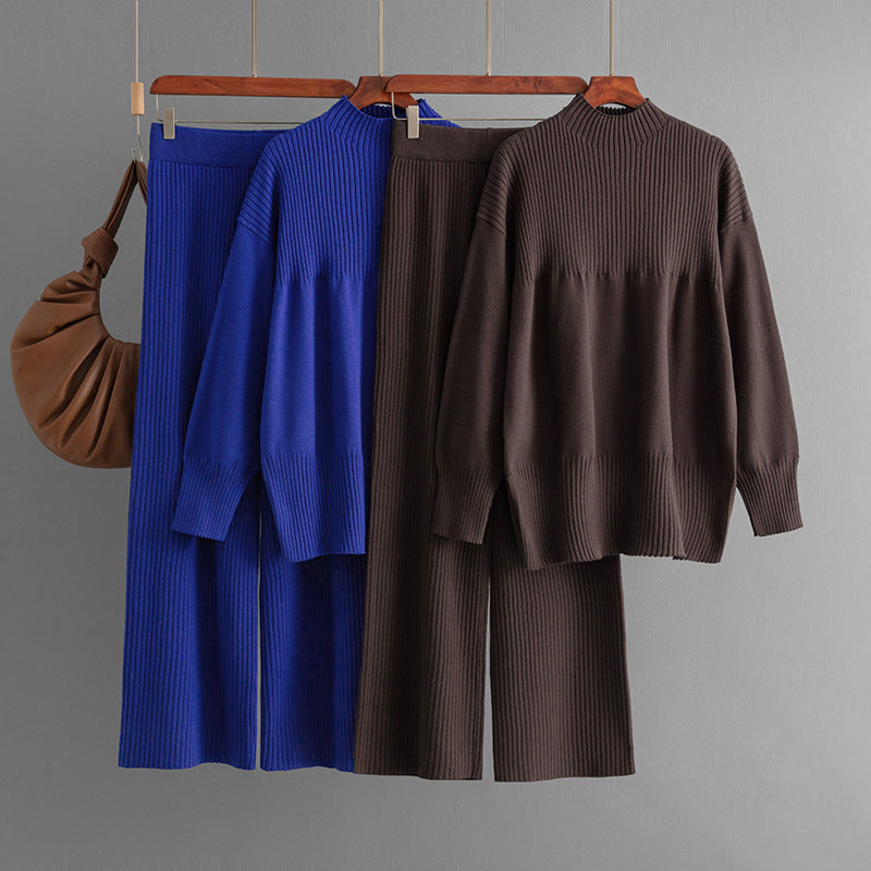 Women's Neck Split Korean Loose Soft Glutinous Suits