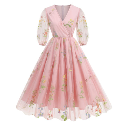 Summer Super Fairy Dress Princess French Embroidery Dresses