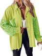 Women's Sequin Stitching Casual Fashion Elegant Shirt Jackets