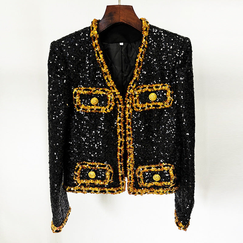 Glamorous Casual Graceful Fashionable Sequined Chain Jackets