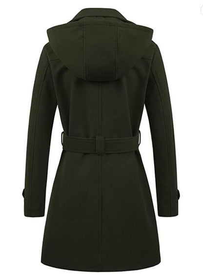 Women's Stylish Hot Single Woolen Hooded Coats
