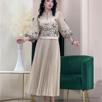 Beautiful Trendy Spring Printed Zipper Folded Suits