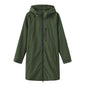 Women's Waterproof Windbreaker Hooded Long Sleeve Loose Coats