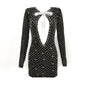 Fashion Sexy Tube Pearl Decorative Mesh Dresses