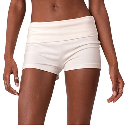 Women's Striped Style Basic Tight Low Bottoming Shorts