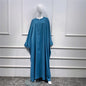 Large Swing Solid Color Batwing Sleeve Dresses