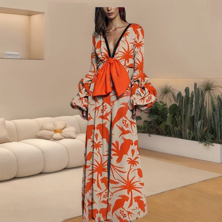 Women's One-piece Culotte Fashion Sexy Print Dress Dresses