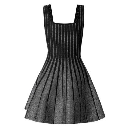 Sier Silk Waist Slimming Suspender Dress Lightly Dresses