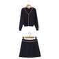 Women's Unique Autumn Long-sleeved Knitted Pleated Suits