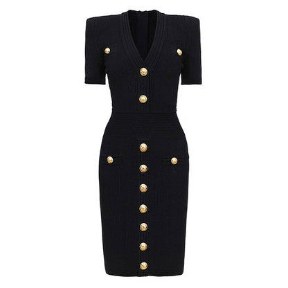 Women's Lengthened Summer Fashionable Knitted Slim Fit Dresses