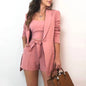 Women's Solid Color Fashion Temperament High Waist Suits