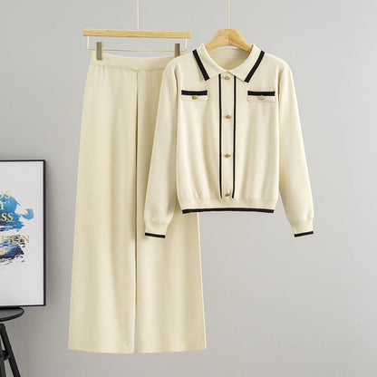 Women's Long Sleeve Lapel High Waist Wide Suits