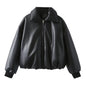 Women's Retro Crew Neck Shackle Lamb Wool Coats