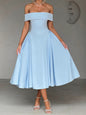 Women's Spring Fashion Sexy Backless Pure Color Dresses