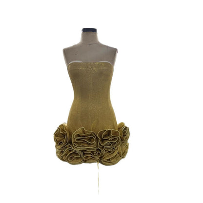 Women's Gold Sequin Sexy Tube Dress Tight Dresses