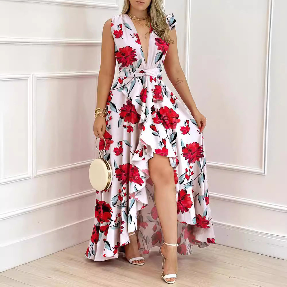 Long Dress With Print Temperament Commute Dresses