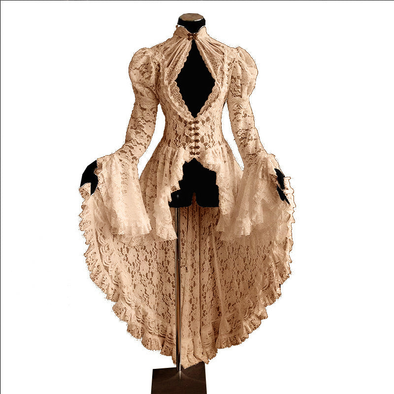 Women's Collar Dress Bell Sleeve Slim Fit Dresses