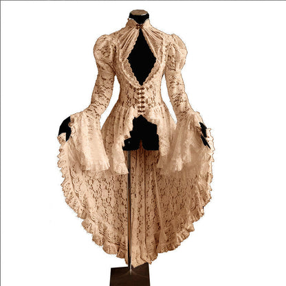 Women's Collar Dress Bell Sleeve Slim Fit Dresses
