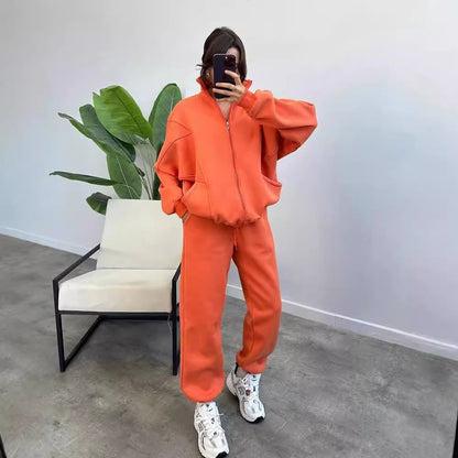 Women's Fashion Minimalist Long Sleeve Solid Color Suits