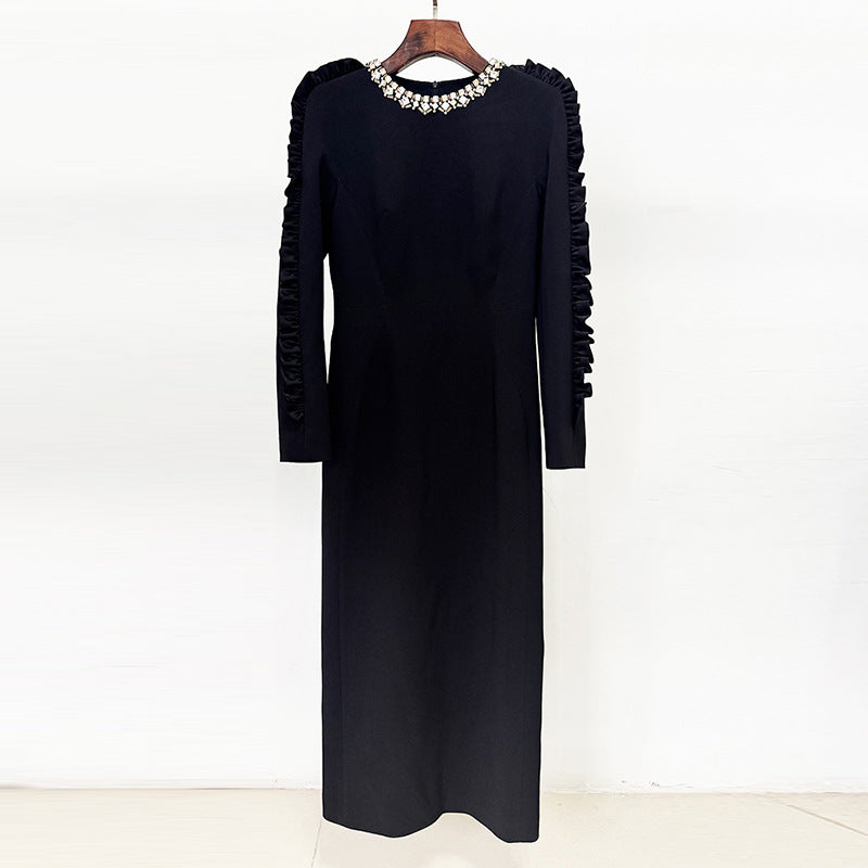 Fashionable Stringy Seedge Three-dimensional Decoration Long Dresses