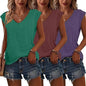 Women's Simple Solid Color Cover Sleeve Loose Blouses
