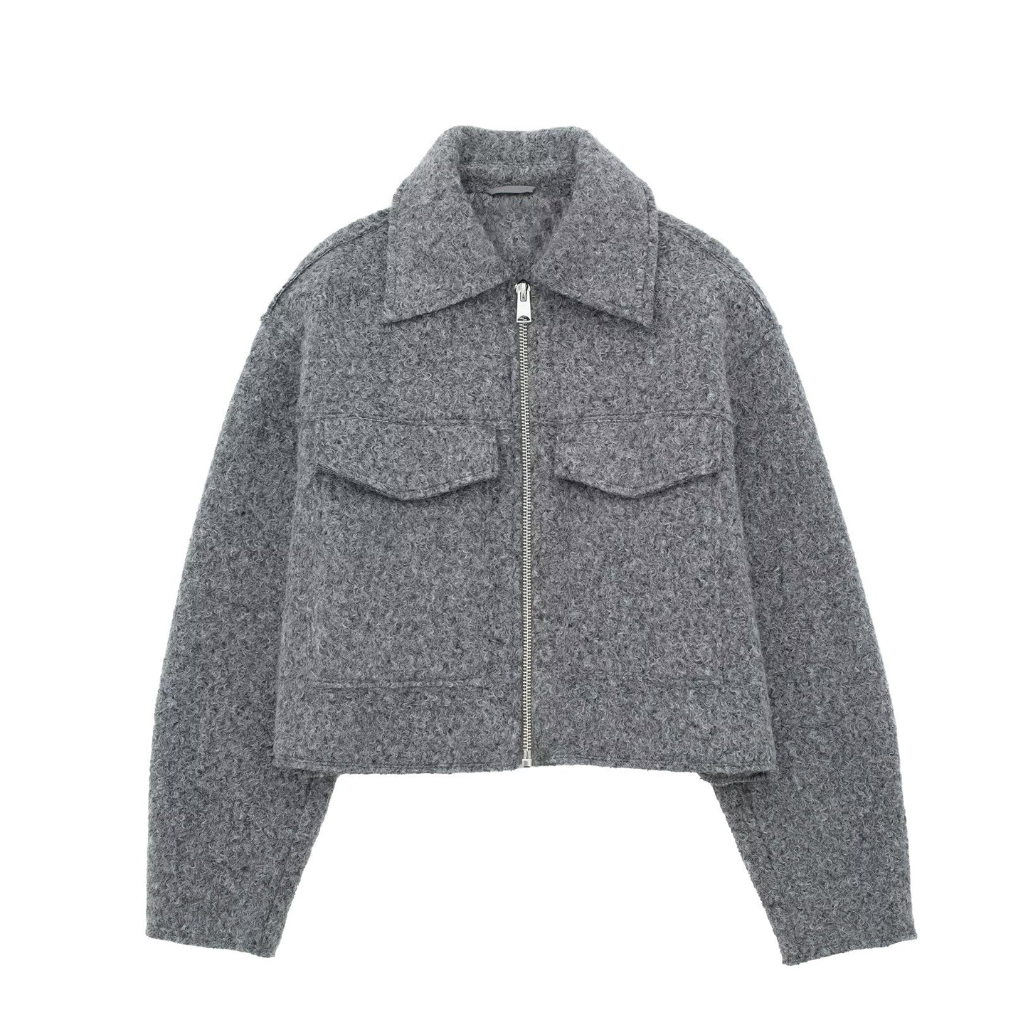 Women's Beautiful French Fashion Bead Leather Coats