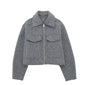 Women's Beautiful French Fashion Bead Leather Coats