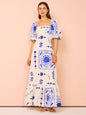 Summer Casual Printed Lantern Sleeve Fashion Dresses