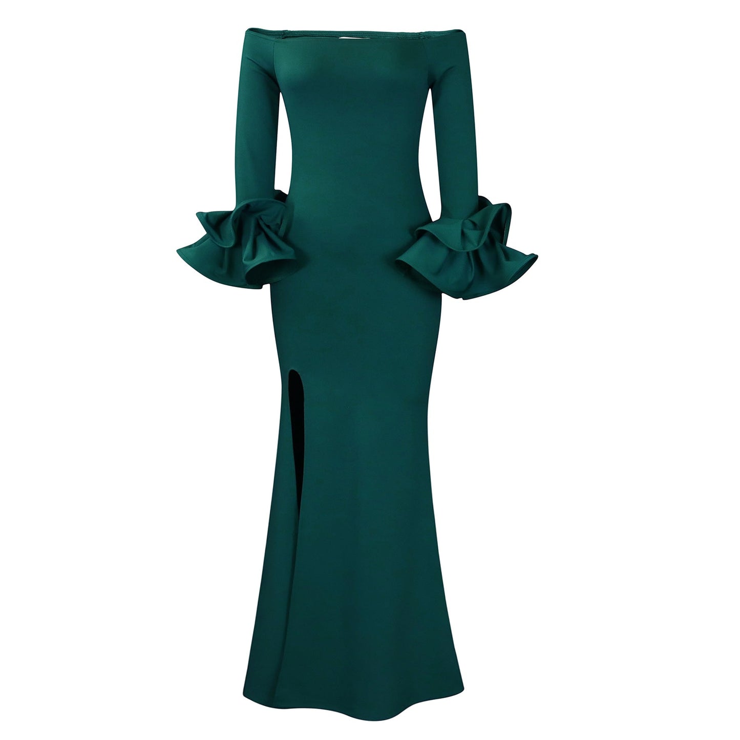 Women's Ruffle Sleeve Trailing Formal Dress African Dresses