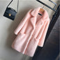 Women's Fur Integrated Imitation Marten Overcoats Mid-length Coats