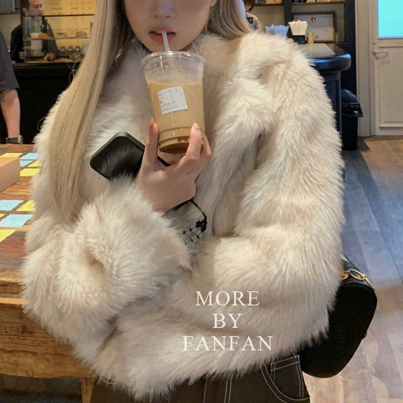 Women's Environmental Protection Fur Winter Large Lapel Coats