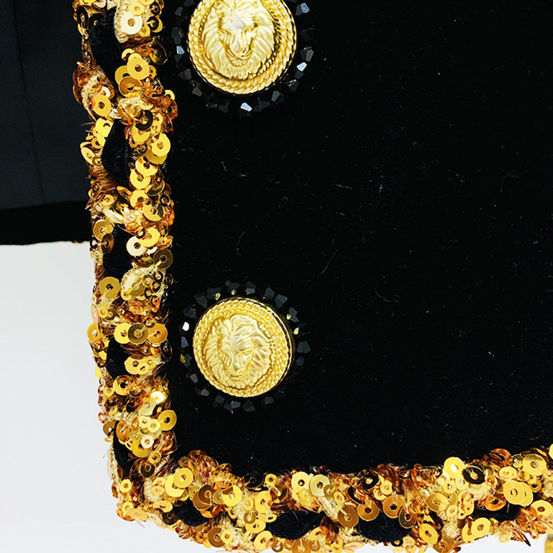 Innovative Fashion Bead Sequined Chain Veet Jackets