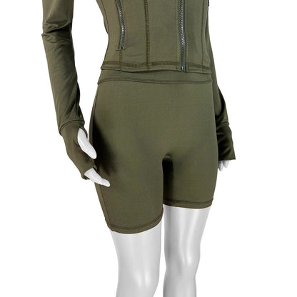 Leisure Sexy Tight Long Sleeve Two-piece Suits