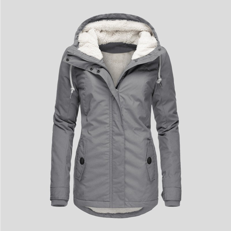 Women's Popular Classy Fleece-lined Hooded Warm Coats