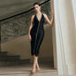 Women's Luxury Style Sleeveless Elegant Midi Senior Dresses