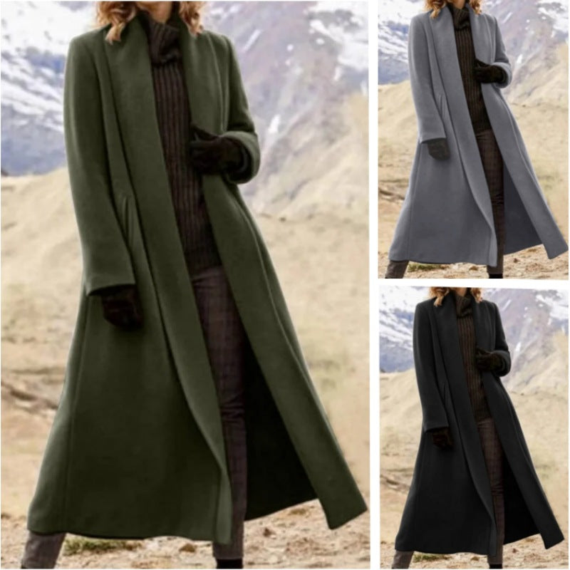 Women's Durable Glamorous Casual Woolen Trench Coats