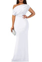 Sleeveless Cold-shoulder High Sense Skinny Long Dresses