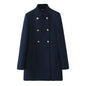 Women's Elegant Wool Blend Double-breasted Overcoat Coats