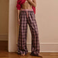 Women's Casual Comfortable Plaid Trousers Straight For Pants