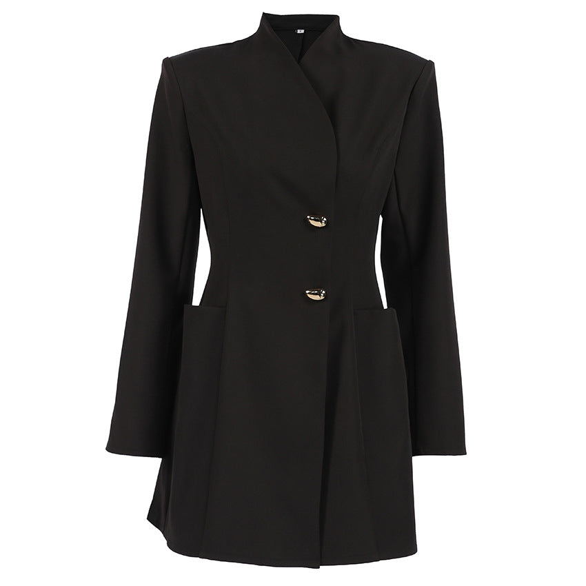 Women's Long Sleeve Waist Trimming Dress Commuting Dresses