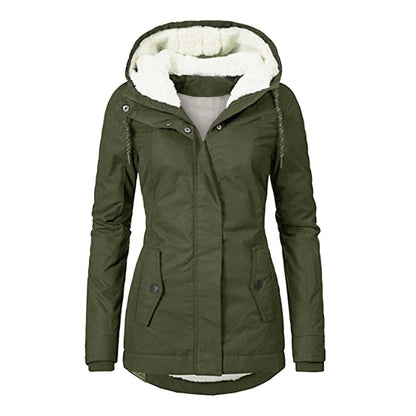 Women's Popular Classy Fleece-lined Hooded Warm Coats