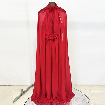 Summer Fashionable Elegant Chiffon Pleated Long Dresses