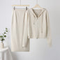 Women's Casual Hot Drilling Hooded Two-piece Dress Suits