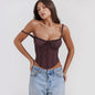 Women's Summer Lace Stitching Strap Sexy Hot Tops