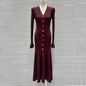 Swing Super Metal Buckle Micro Pull Cuff Dresses