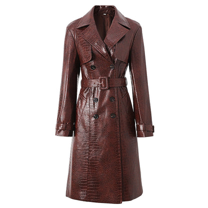 Leather Extended Elegant Fur Hot Trench Coats