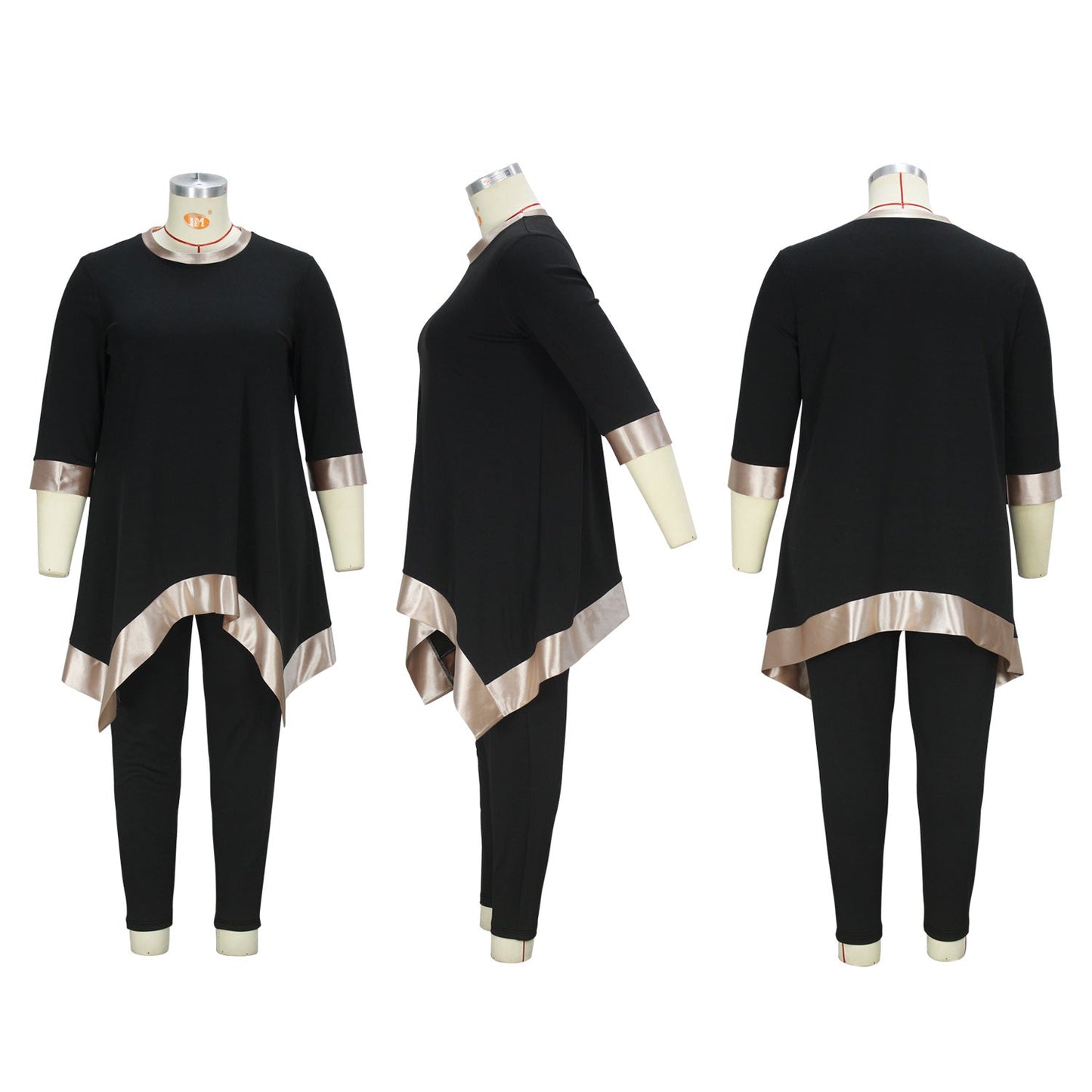 Women's Loose Irregular Stitching Hem Casual Suits